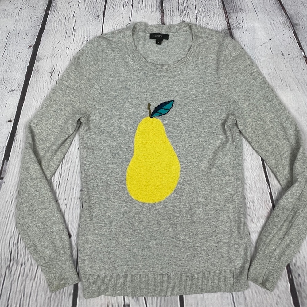 J. CREW women's wool blend yellow pear sweater, size S